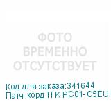 Патч-корд ITK PC01-C5EU-2M-G вилка RJ-45-вилка RJ-45 кат.5е 2м серый ПВХ