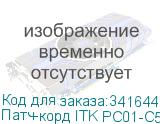 Патч-корд ITK PC01-C5EU-2M-G вилка RJ-45-вилка RJ-45 кат.5е 2м серый ПВХ