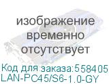 Патч-корд Lanmaster LAN-PC45/S6-1.0-GY FTP вилка RJ-45-вилка RJ-45 кат.6 1м серый LSZH (уп.:1шт) (LANMASTER) LAN-PC45/S6-1.0-GY